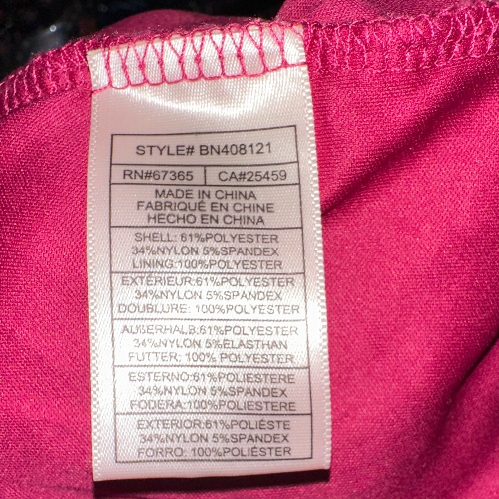 Steve Madden Fuchsia Lace Long Sleeve Dress - Picture 8 of 8